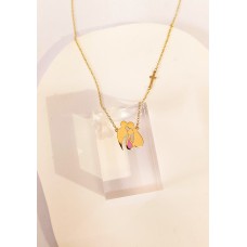 Κολιέ Σε Κίτρινο Χρυσό 9Κ - Οικογένεια με μία κόρη και ΄ένας σταυρός (N263)